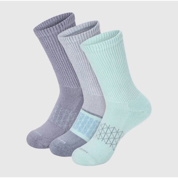 Hanes Absolute Wellness Crew Socks Women’s Size 5-9 Pack 2 Extreme Cushion - Picture 2 of 12